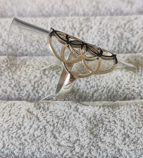 Silver Flower of Life Ring