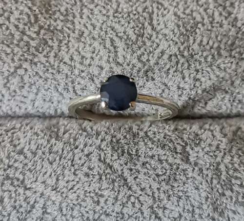 Silver Solitaire Ring