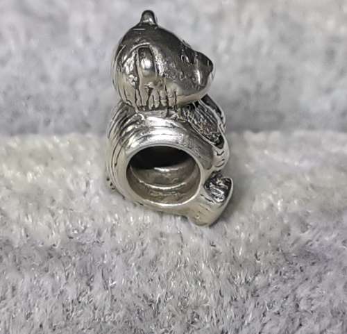 Silver Pandora Bear Charm