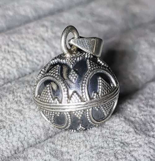 DISCOUNT!!! Silver Ball Chime Pendant