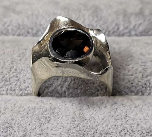 DISCOUNT!!! Silver Smoky Quartz Ring