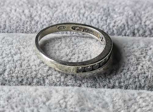 *R1 Auction* Silver Half- Eternity Ring