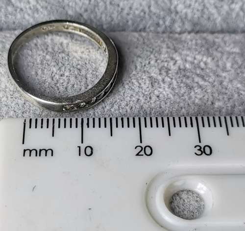 *R1 Auction* Silver Half- Eternity Ring