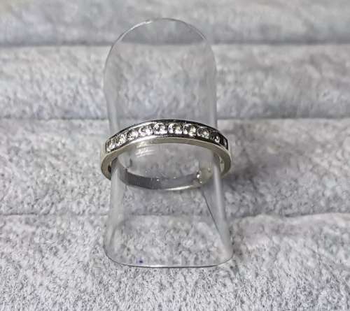 *R1 Auction* Silver Half- Eternity Ring