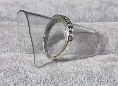 *R1 Auction* Silver Half- Eternity Ring