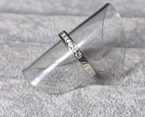 *R1 Auction* Silver Half- Eternity Ring