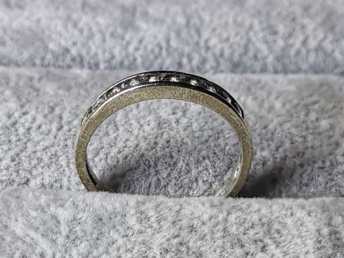 *R1 Auction* Silver Half- Eternity Ring