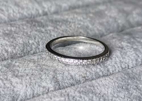 DISCOUNT!!! Silver Half Eternity Ring