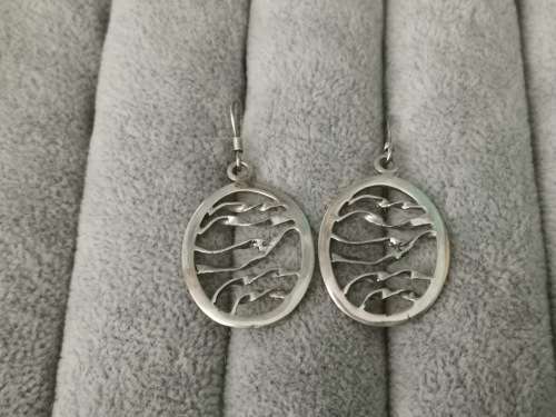 Discount!!! Unique Silver Earrings