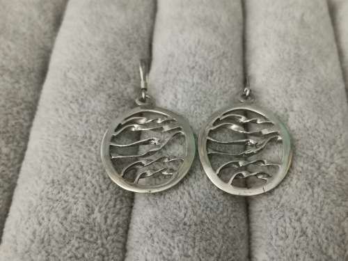 Discount!!! Unique Silver Earrings