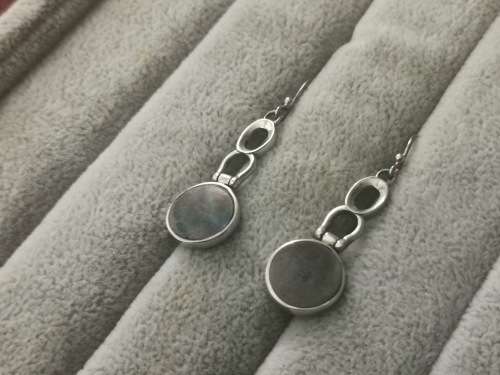 Discount!!! Silver Abalone Earrings