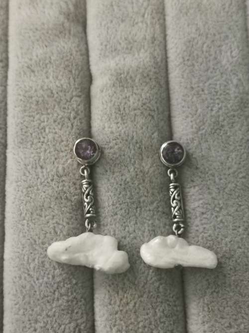 Discount!!! Silver Pearl Earrings