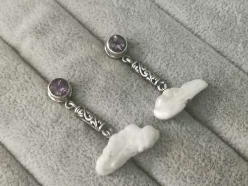 Discount!!! Silver Pearl Earrings