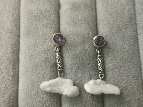 Discount!!! Silver Pearl Earrings