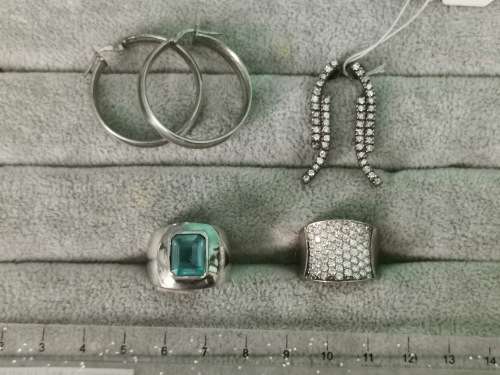 Sterling Silver Rings and Earrings