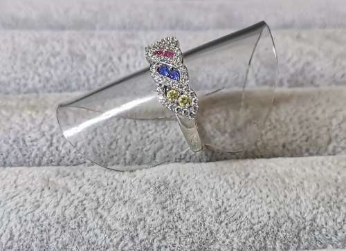 Discount!!! Colourful Silver Ring