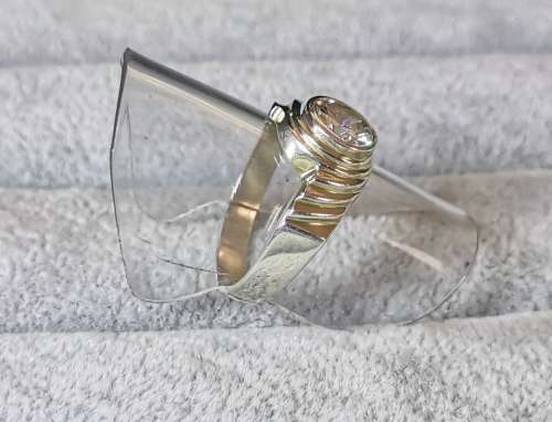 Discount!!! Silver Solitaire Ring