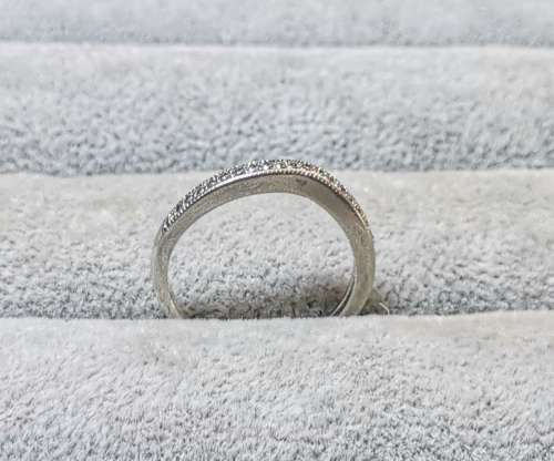 Curved Silver Half-Eternity Ring