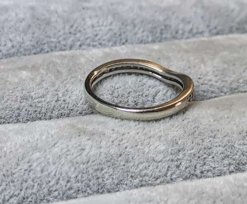 Curved Silver Half-Eternity Ring