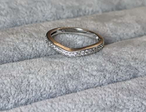 Curved Silver Half-Eternity Ring