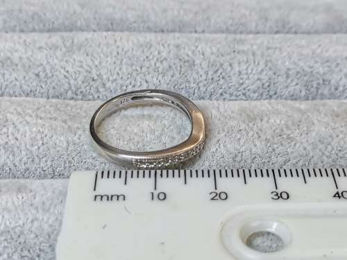 Curved Silver Half-Eternity Ring