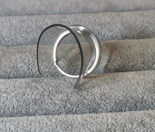 Curved Silver Half-Eternity Ring