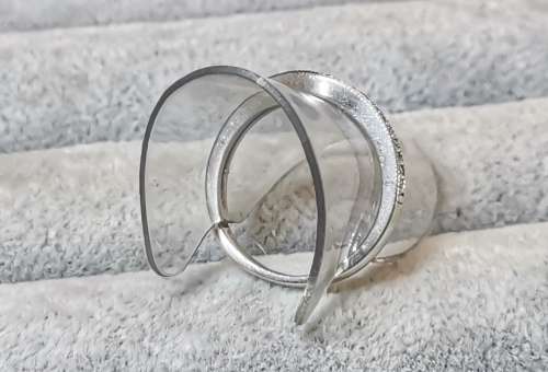 Curved Silver Half-Eternity Ring