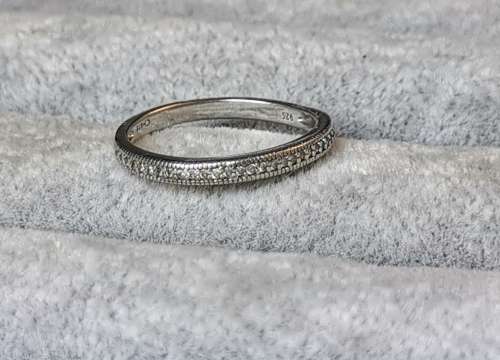 *R1 Auction* Silver Half-Eternity Ring