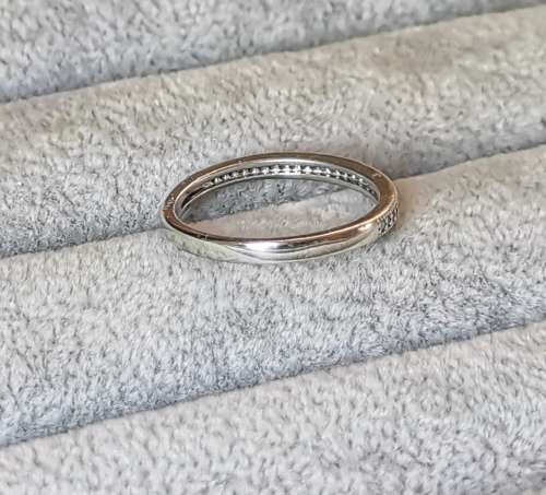*R1 Auction* Silver Half-Eternity Ring