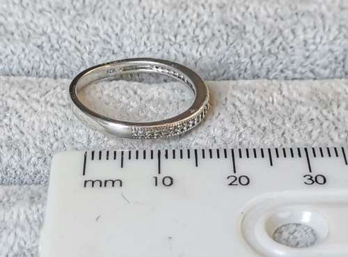 *R1 Auction* Silver Half-Eternity Ring