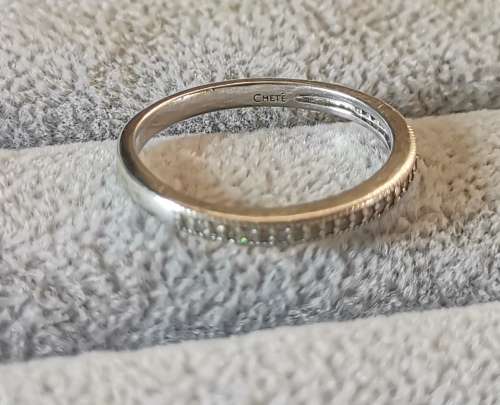 *R1 Auction* Silver Half-Eternity Ring