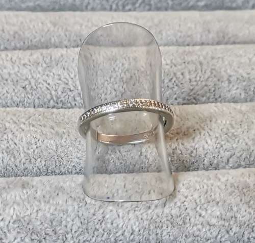 *R1 Auction* Silver Half-Eternity Ring