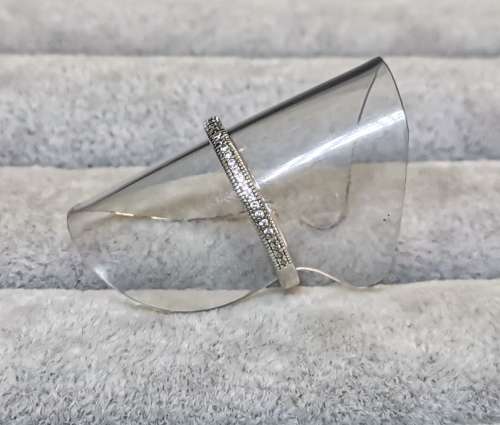 *R1 Auction* Silver Half-Eternity Ring