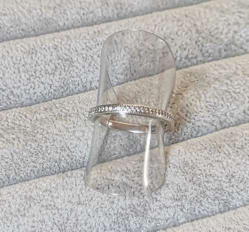 *R1 Auction* Silver Half-Eternity Ring