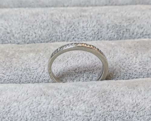 *R1 Auction* Silver Half-Eternity Ring