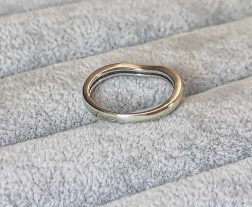 Curved Silver Half-Eternity Ring