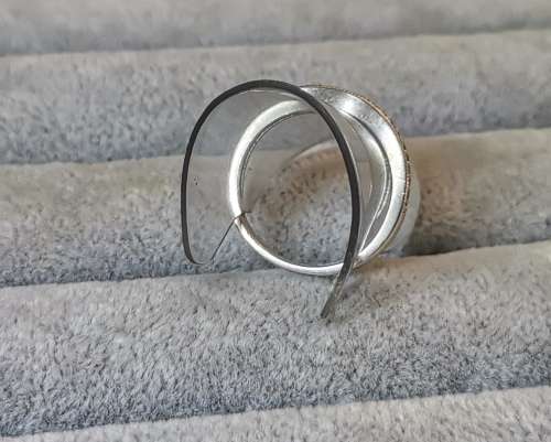 Curved Silver Half-Eternity Ring