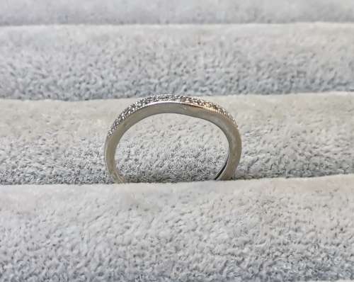 Curved Silver Half-Eternity Ring