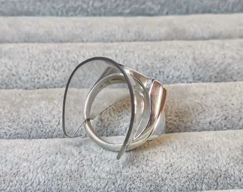Discount!!! Bulky Silver Fish Ring