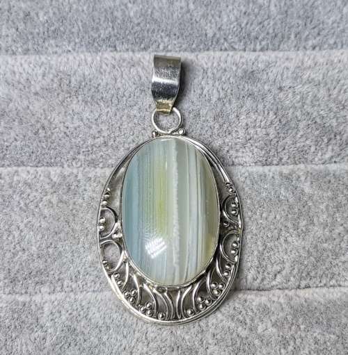 Discount!!! Gorgeous Silver Agnate Pendant