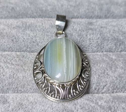 Discount!!! Gorgeous Silver Agnate Pendant