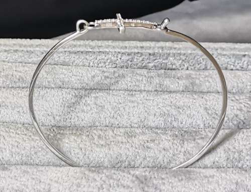 Silver Cross Bangle