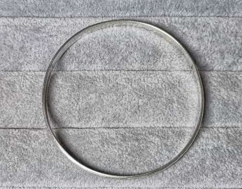 Patterned Silver Bangle