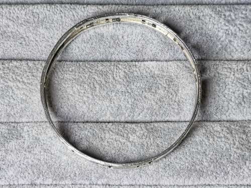 Patterned Silver Bangle