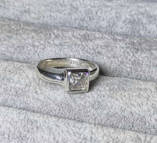 Silver Solitaire Ring