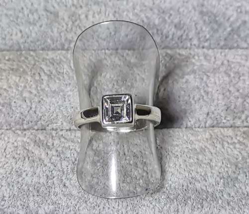 Silver Solitaire Ring
