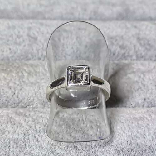 Silver Solitaire Ring