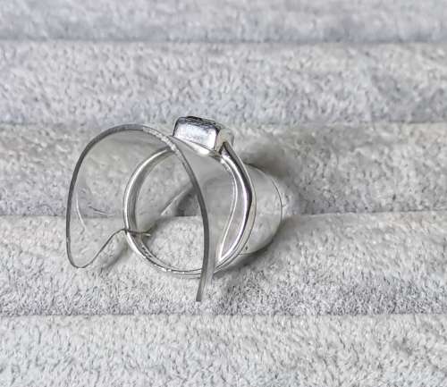 Silver Solitaire Ring