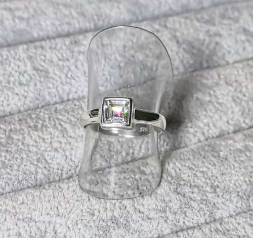 Silver Solitaire Ring
