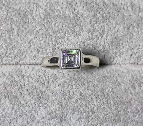 Silver Solitaire Ring